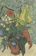 Vincent Van Gogh Wild Flowers and Thistles in a Vase (nn04) oil painting on canvas